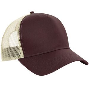 Beechfield Mens Half Mesh Trucker Cap/Headwear (Pack of 2) / Chocolate/Caramel